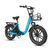 SAMEBIKE C05 Pro Electric Bike - 350W Motor 36V13Ah Battery 35KM Range Mechanical Disc Brakes - Lake Blue